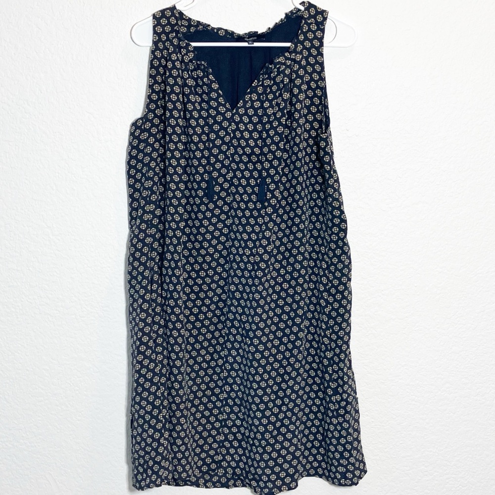 🔥 Madewell black geo print sleeveless dress Medium